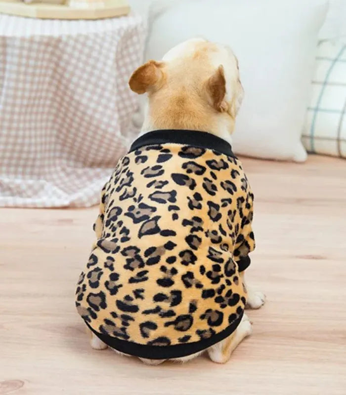 Pull en polaire vache Marron Foncé pour Petits Chiens et chats