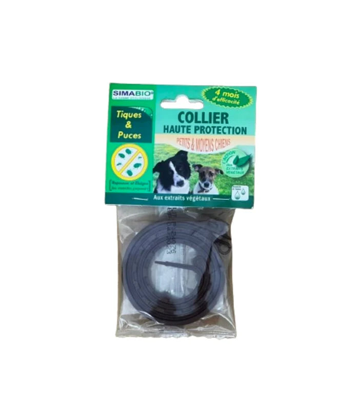 Collier pour chien anti-tiques et puces naturel