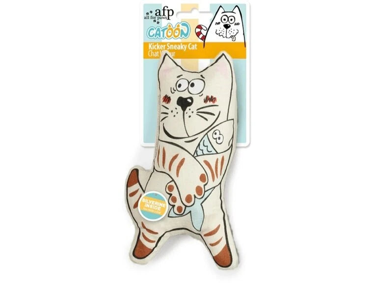 Peluche chat filou beige avec catnip