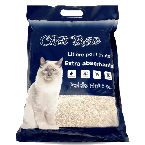 Litière sans parfum agglomérante et absorbante chat botté (5L)