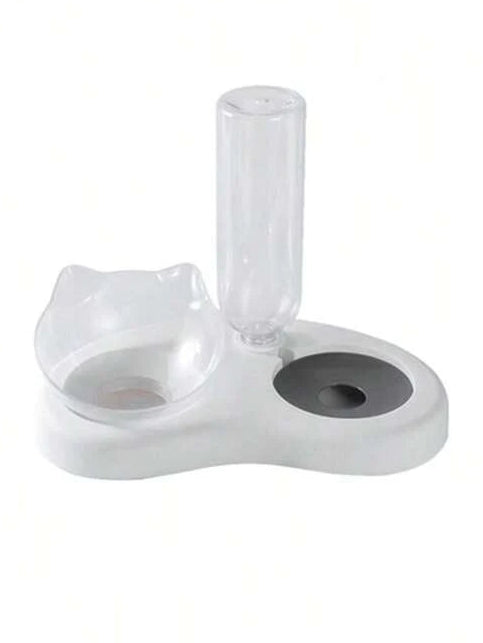 Distributeur Automatique d'Eau et de Nourriture pour Animaux - Bol Incliné pour Chiens et Chats