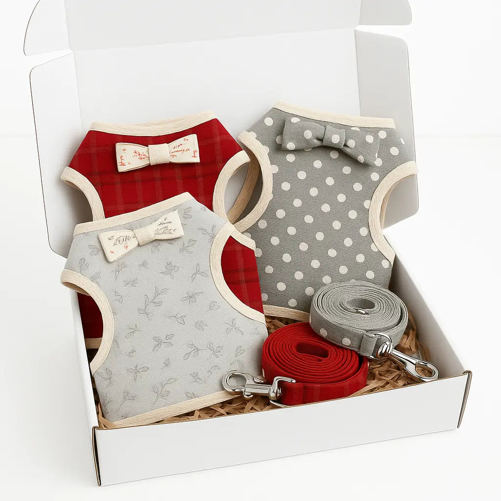 Pack 3 Harnais + Laisses Assorties – Confort & Style avec Livraison Gratuite