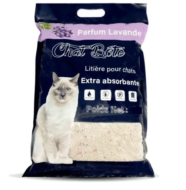 Litière Lavande agglomérant et absorbante chat botté 5L