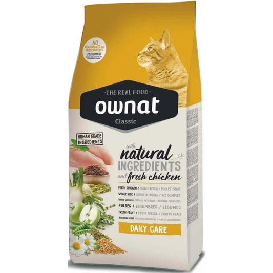 CROQUETTES OWNAT CLASSIC DAILY CARE POUR CHAT ADULTE - 4KG